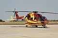 ONGC operated ALH Dhruv (VT-HAR) in air ambulance configuration at Aero India 2007
