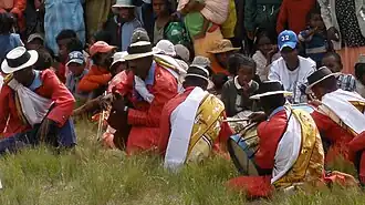 Image 41Hiragasy musicians wearing coordinating lambas (from Culture of Madagascar)