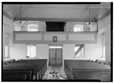 Front entrance and choir loft (1936)