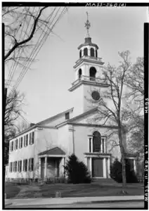 Allin Congregational Church, built in 1819, lost the Dedham case.