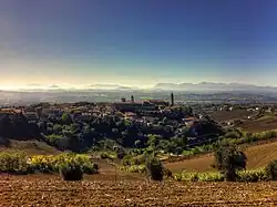 A view of historical center of Morrovalle from "colli bella vista" (Nice view hills)