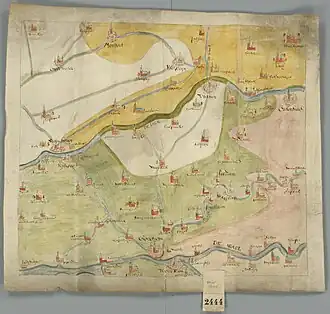 Historical map of the Vijfheerenlanden
