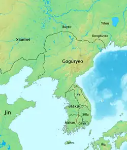 Korea in 315. Goguryeo recovered the former Old Chosŏn territory.