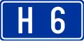 Slovenian H6 expressway shield