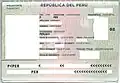 Data Sheet from a 2018 Peruvian Passport