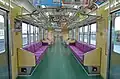 The interior of car 7266 in March 2015