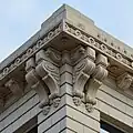 Corner cornice of the Holland Building in Springfield, MO. (ca. 2025)