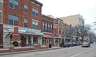 Eighth Street at College, looking west