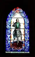 New window in restored north transept