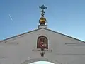 At the entrance of the monastery in Novomoskovsk, Russia (2014)