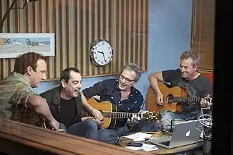 Hombres G (from left to right): Dani Mezquita, Javi Molina, David Summers, Rafa Gutierez