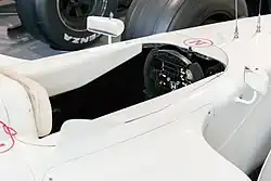 Photo of the Honda RA099 cockpit