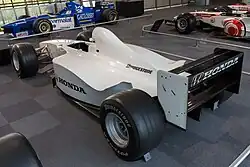 Photo of the rear left of the Honda RA099