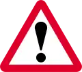 Other danger ahead (used with plate to describe the hazard)