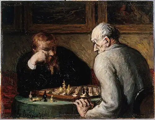 Image 17Honoré Daumier, 1863, The Chess Players (from Chess in the arts)