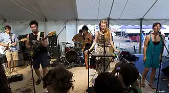 Hooded Fang performing at the 2011 Hillside Festival