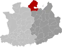 Location of Hoogstraten in the province of Antwerp