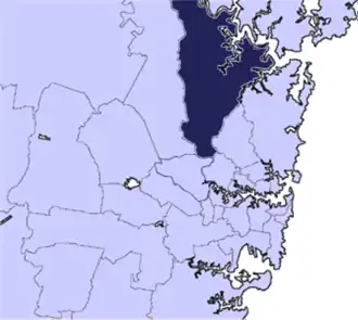 Location in Metropolitan Sydney