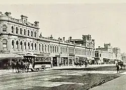 Horse tram in Dee St about 1908