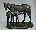 Peter Clodt von Jürgensburg. A mare with a colt, 1854.