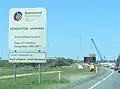 Project sign at the southern approach