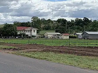 Houses and fields of lettuce, Lower Tenthill, 2022
