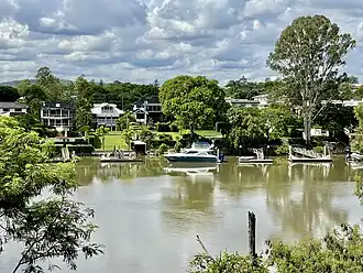 Looking across the Brisbane River towards Yeronga