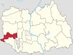 Location of Houshayu Town within Shunyi District