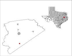 Location of Lovelady, Texas