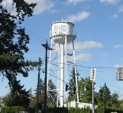 The watertower in Hubbard