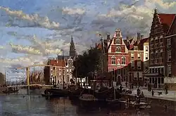 A canal in Amsterdam, c. 1880