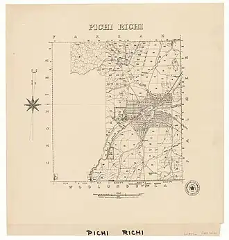 Plan of the Hundred in 1884