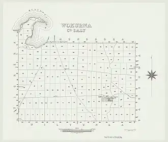 1964 cadastral map of the Hundred of Wokurna