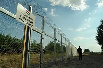 Hungarian border barrier