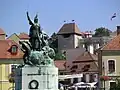Statue of István Dobó in Eger. Made by Alajos Stróbl (1907)