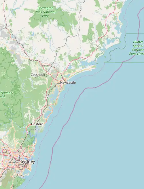 F3 Derby is located in the Hunter-Central Coast Region