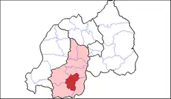 Shown within Southern Province and Rwanda