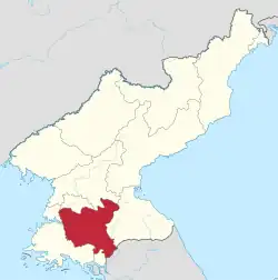 Location of North Hwanghae Province