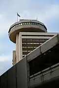 The rotating restaurant; a skyway in front