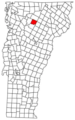 Location of Hyde Park in Vermont