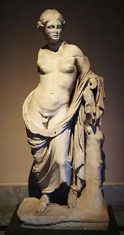 Hermaphroditus leaning on a pillar