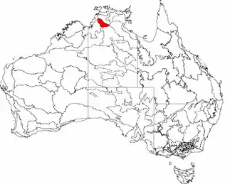 The interim Australian bioregions, with the Daly Basin in red