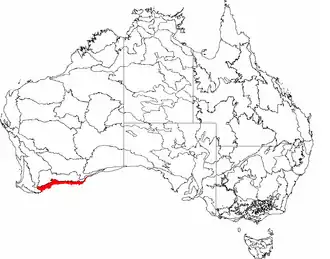 The interim Australian bioregions, with Esperance Plains in red