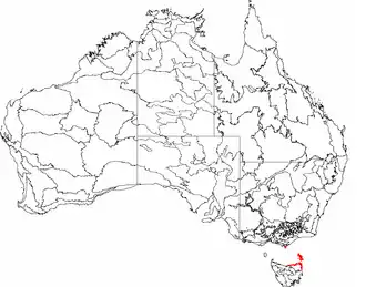 The interim Australian bioregions, with Furneaux in red