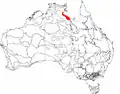 The interim Australian bioregions, with Gulf Coastal in red