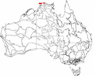 The interim Australian bioregions, with Tiwi Cobourg in red