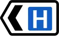 F 212 Hospital Direction Sign