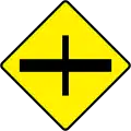 Crossroads with a major road
