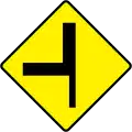 W 018L Junction With Major Road at Sharp Corner - Left
