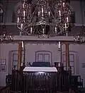 The synagogue's bimah